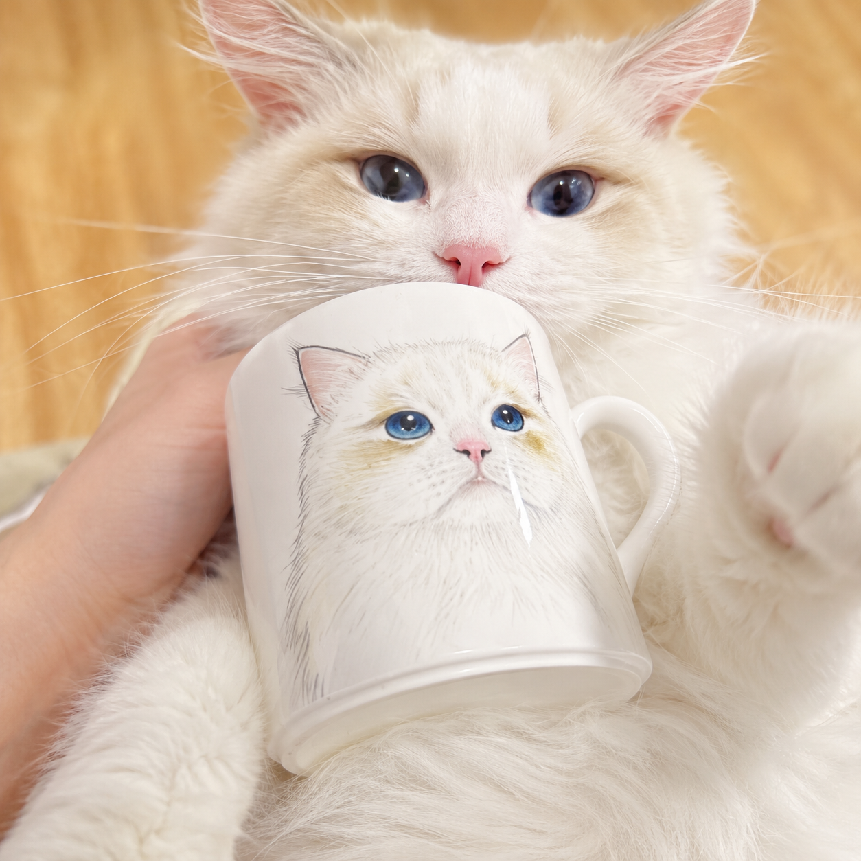 Custom Hand-Painted Pet Portrait Mug