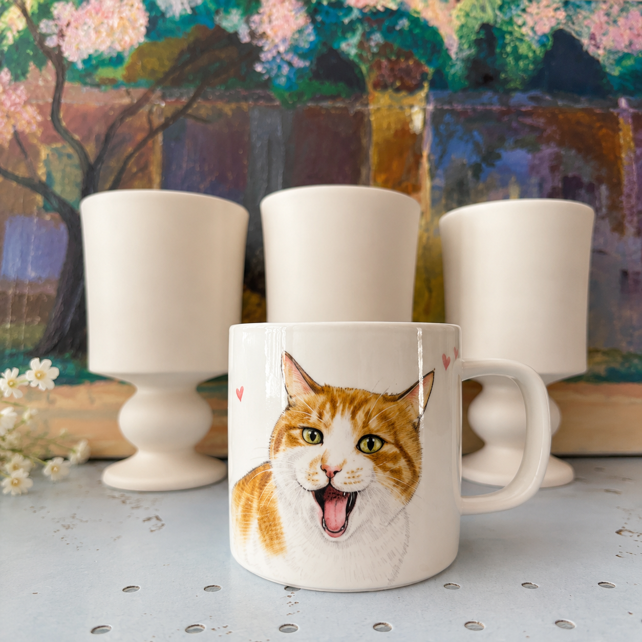 Custom Hand-Painted Pet Portrait Mug