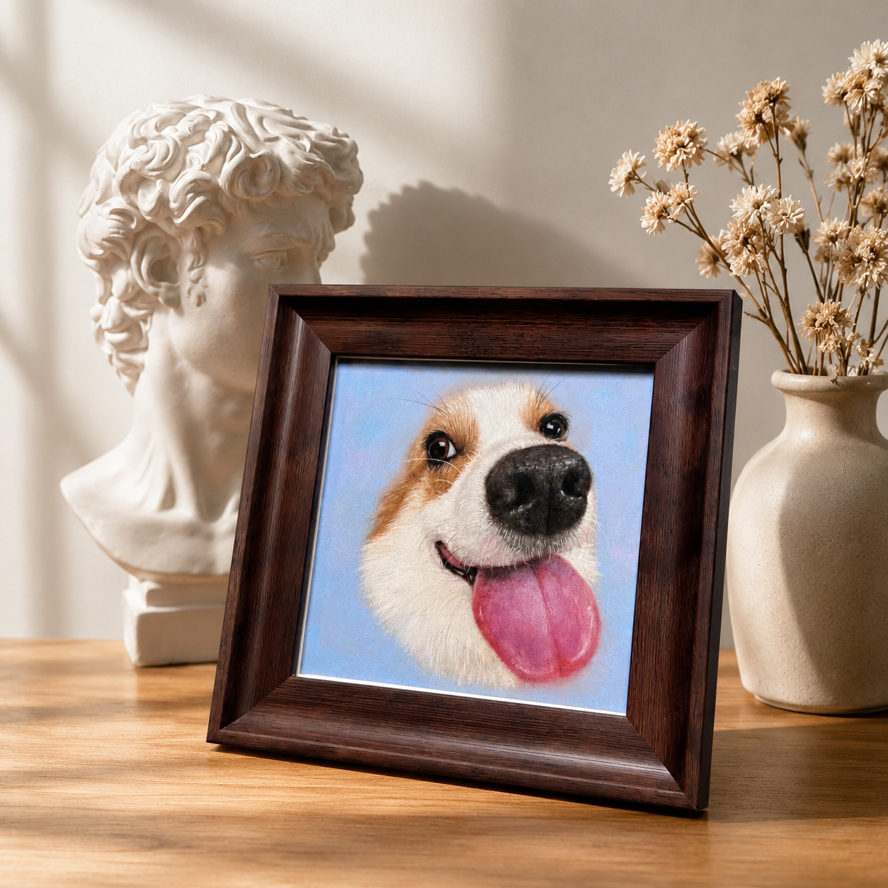 Hand-Drawn Soft Pastel Pet Portrait