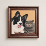 Hand-Drawn Soft Pastel Pet Portrait