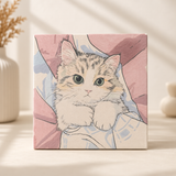 Custom Hand-Painted Porcelain Pet Portrait Tile