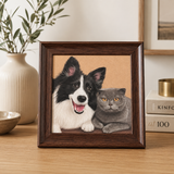 Hand-Drawn Soft Pastel Pet Portrait