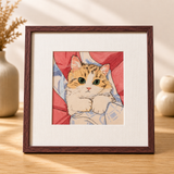 Custom Hand-Painted Porcelain Pet Portrait Tile
