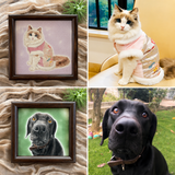 Custom Hand-Painted Porcelain Pet Portrait Tile